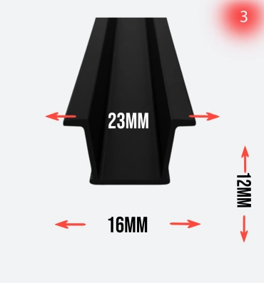 پروفیل لاین نوری کد 3 مناسب برای کناف و برش 16 میلی متر